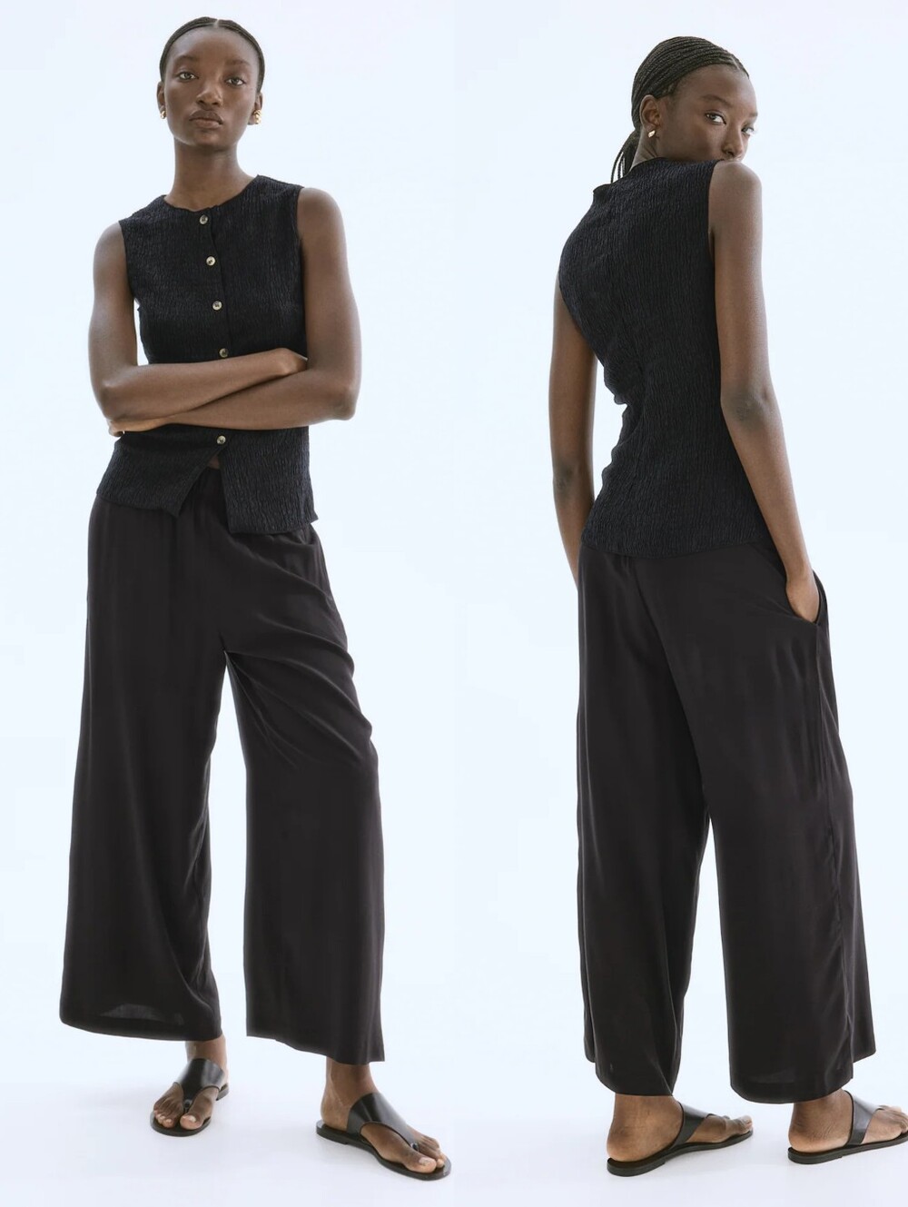 NWT H&M Wide Leg Cropped Pants